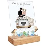 GRAVURZEILE Personalisiertes Geldgeschenk Hochzeit - Acrylglas mit Hochzeitsauto - Premium Hochzeitsgeschenke für Brautpaar - Hochzeitsgeschenke Geld - Hochzeit Geschenk - Mit Name und Datum