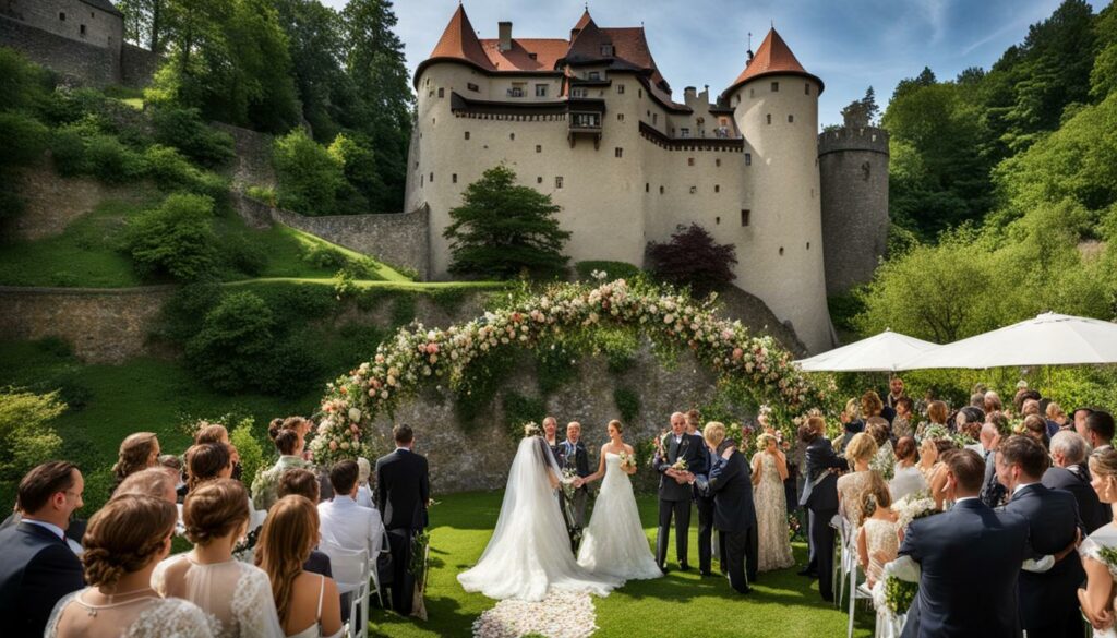 Hochzeitsfeier auf Burg Kreuzenstein